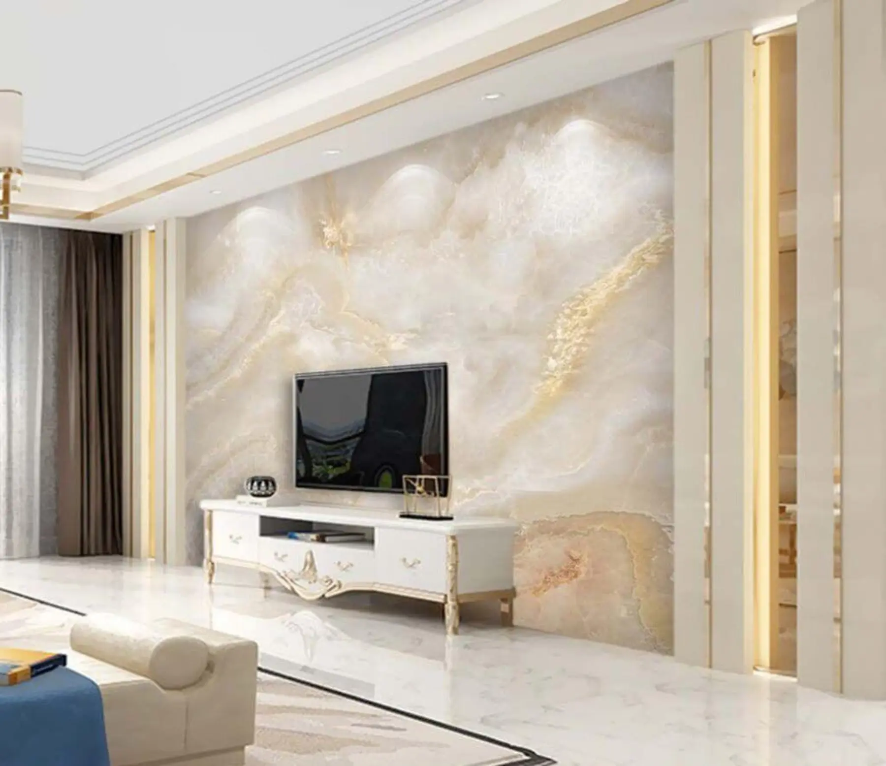 wall murals Beige marble u20722