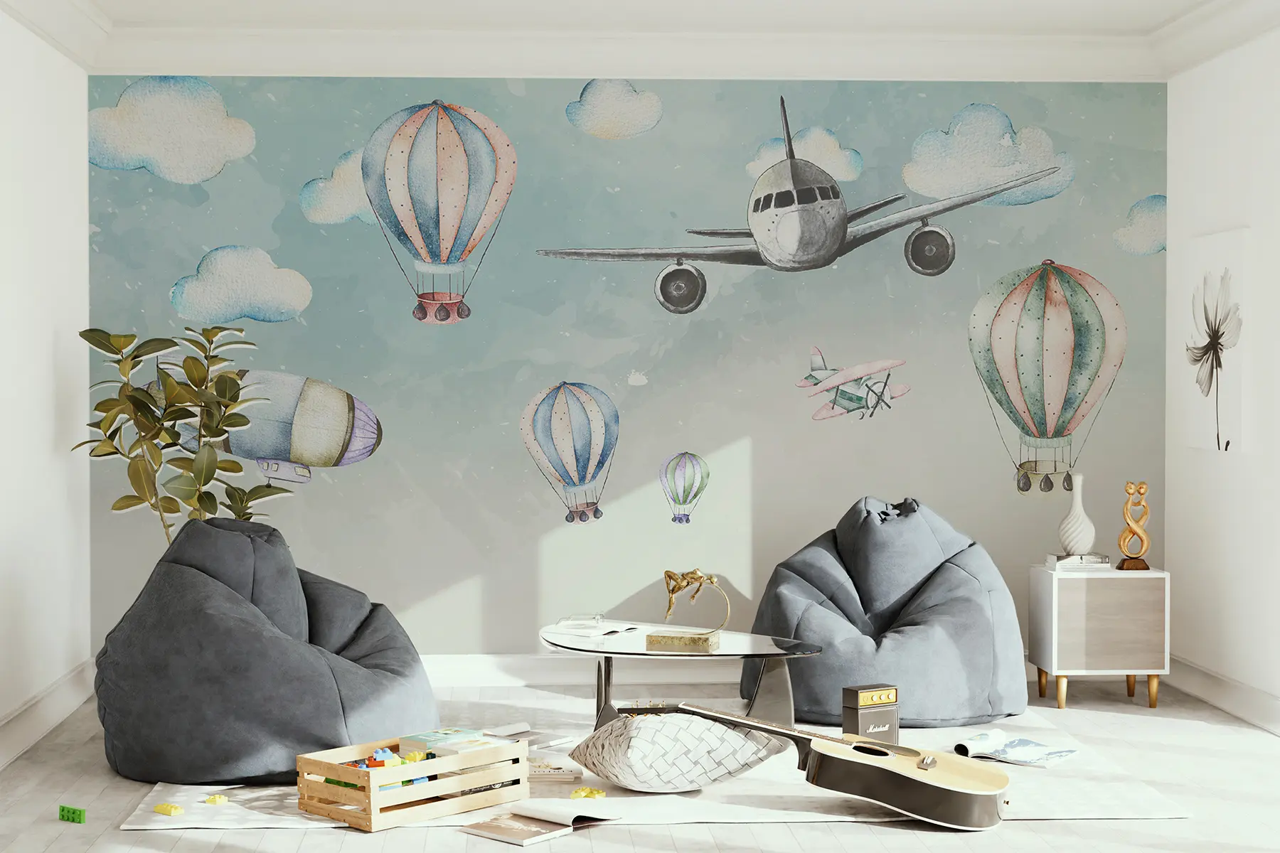 wall murals Aviation engineering, watercolor u27026