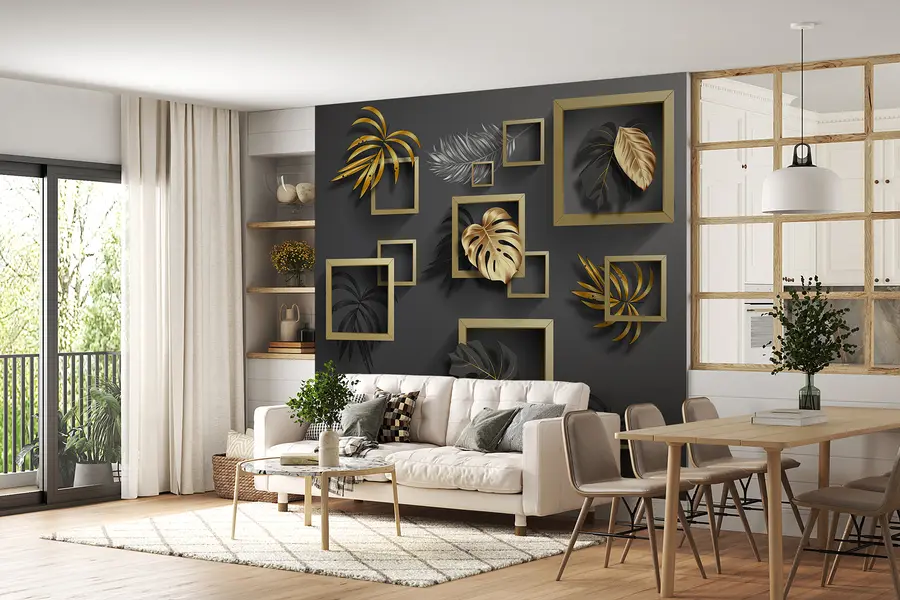 wall murals Leaves in frames u77858d1