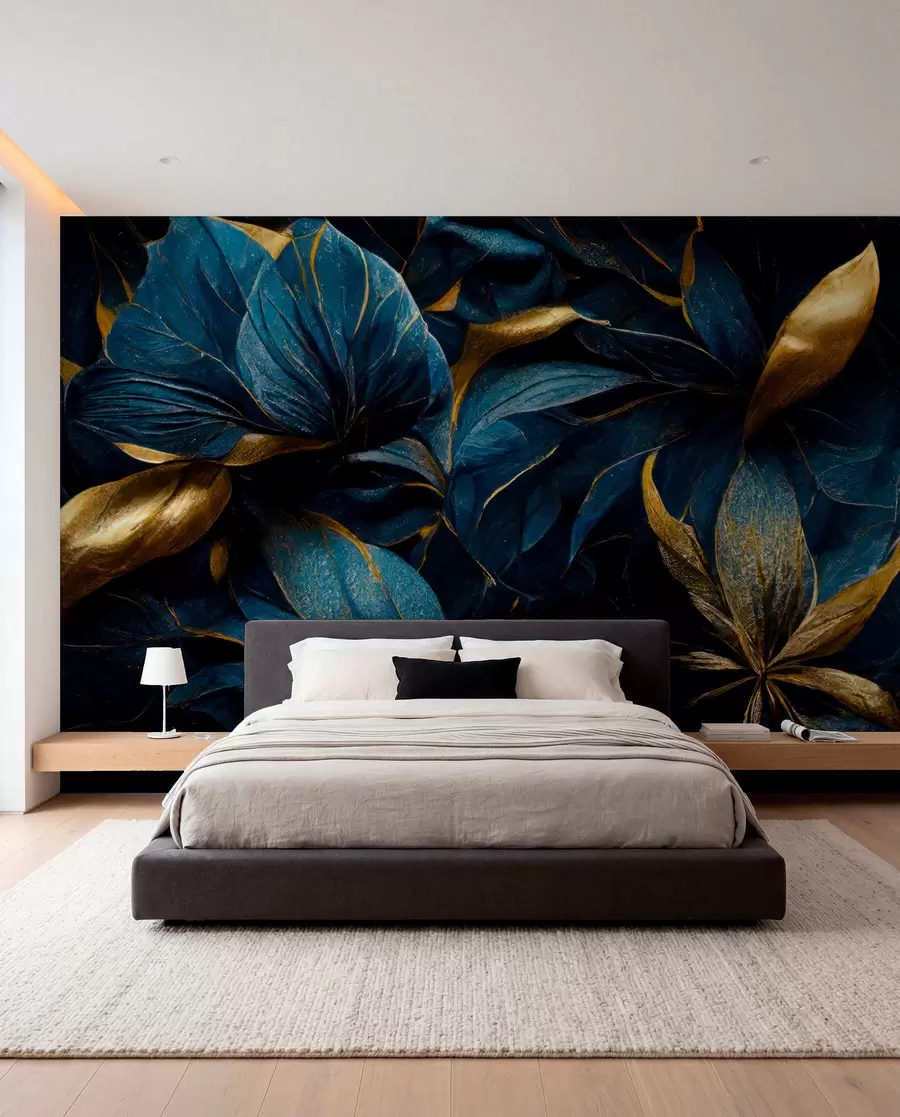 wall murals Blue royal flowers u74140d1