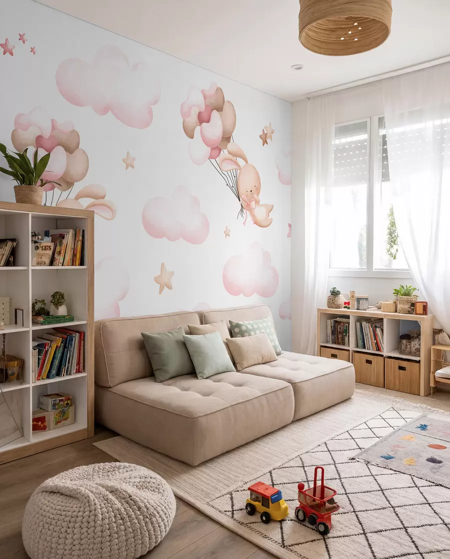 wall murals Bunnies on a Balloon Trip II u95399d2