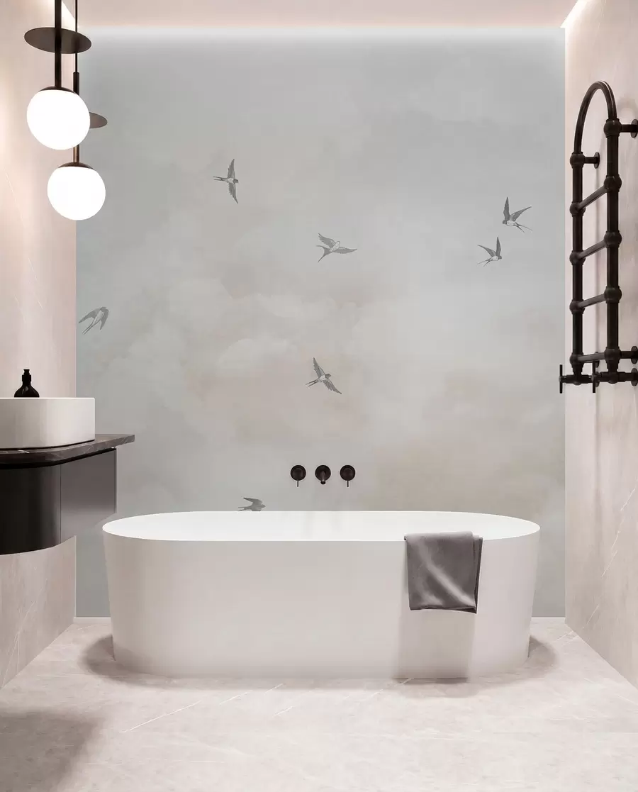 wall murals Sky with swallows w00526v2