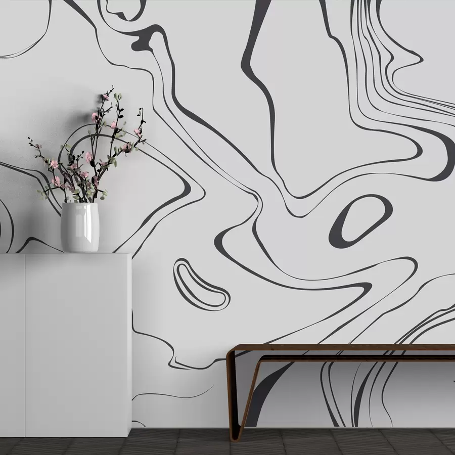 wall murals Abstract background with marble effect in black w00634v1