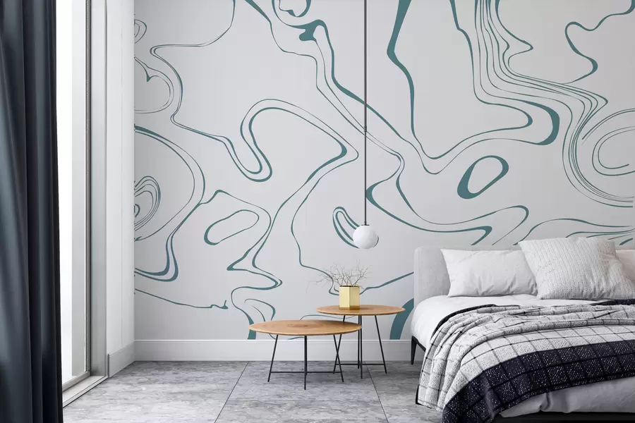 wall murals Abstract background with marble effect in blue w00634v2