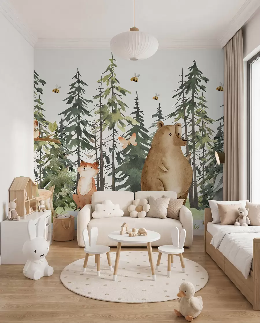 wall murals Forest and spark w00905