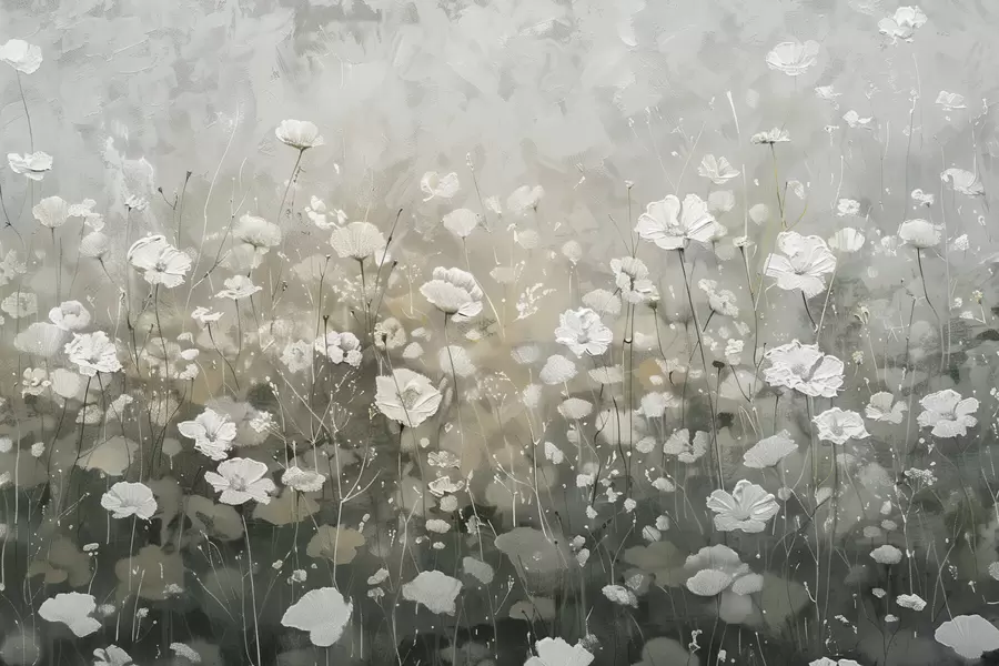 wall murals A field of wild flowers w00871