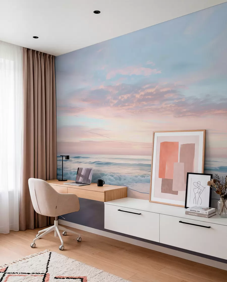wall murals Gentle embankment by the sea w07935