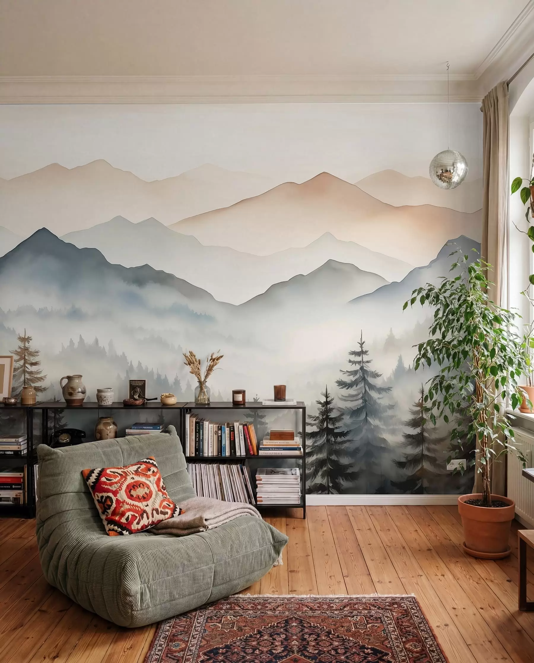 wall murals Ridges beyond the Forest w08024