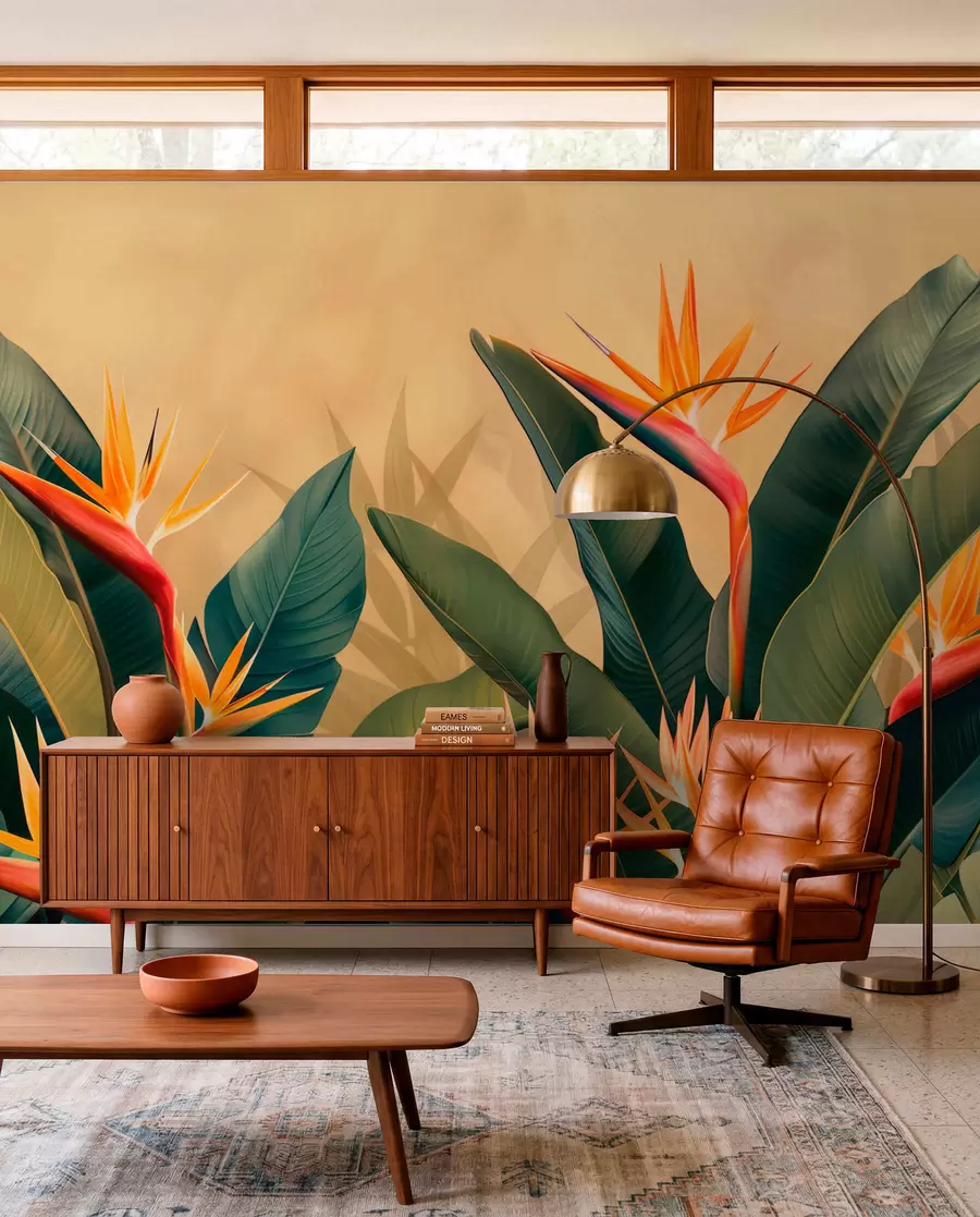 wall murals Warm tropical bloom w01484