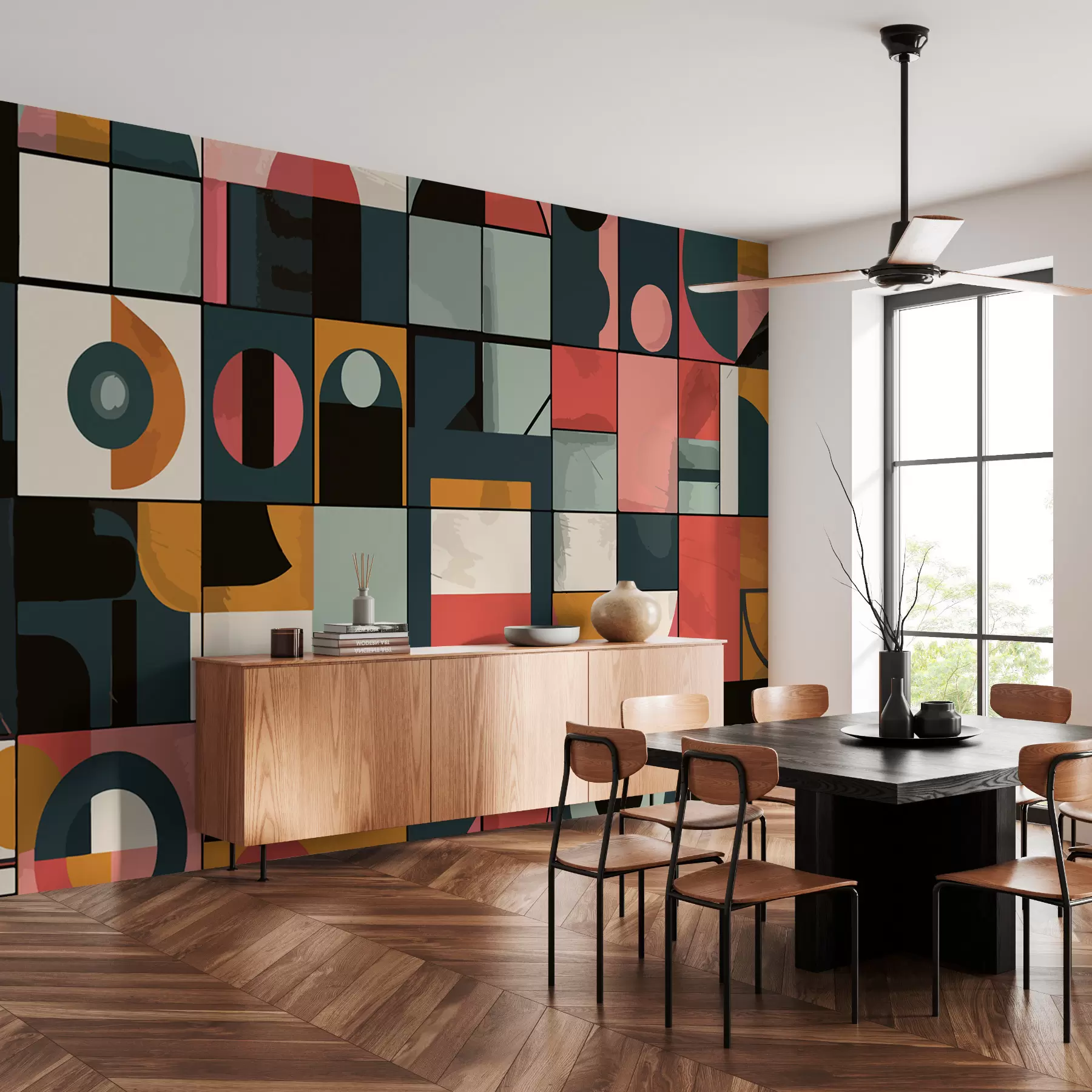 wall murals Bahaus style w01075