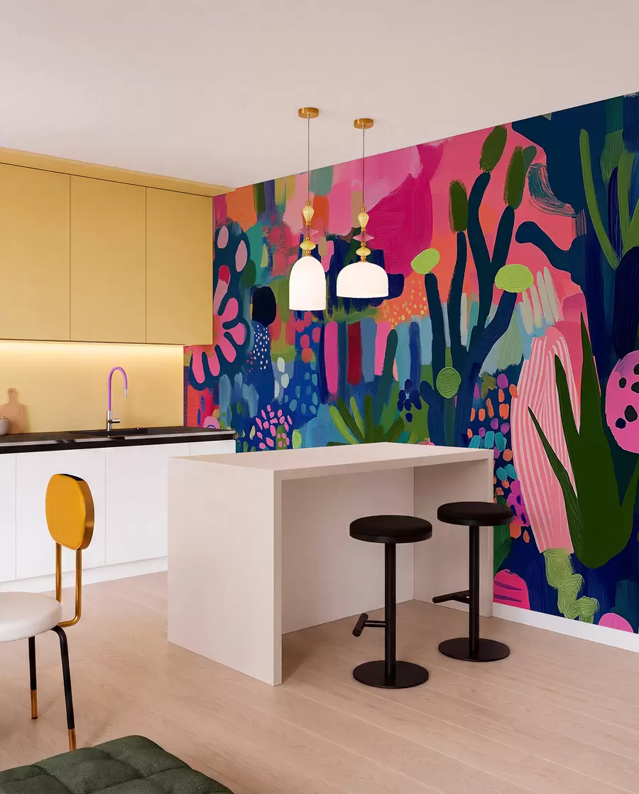 wall murals Bright abstract drawing w08284