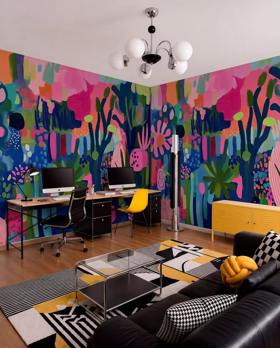 wall murals Bright abstract drawing w08284