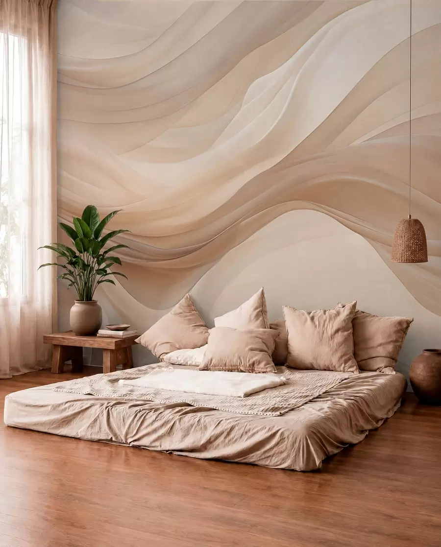 wall murals Delicate beige background w01641