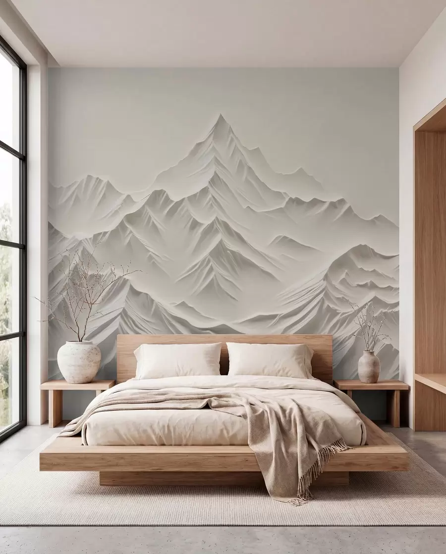 wall murals Gray mountains w01644