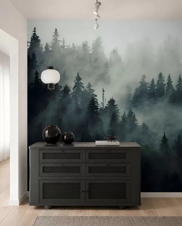 Foggy Forest Wall Murals