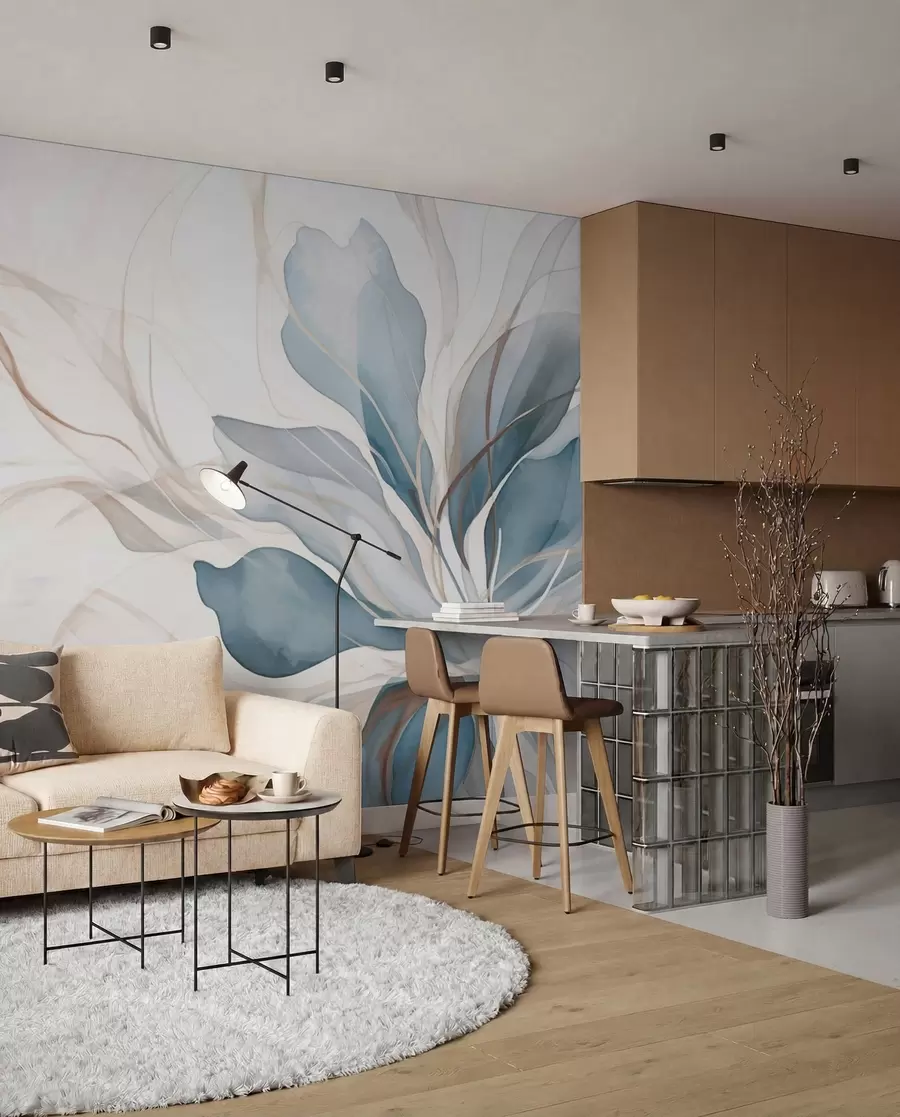 wall murals Delicate large flower w01718