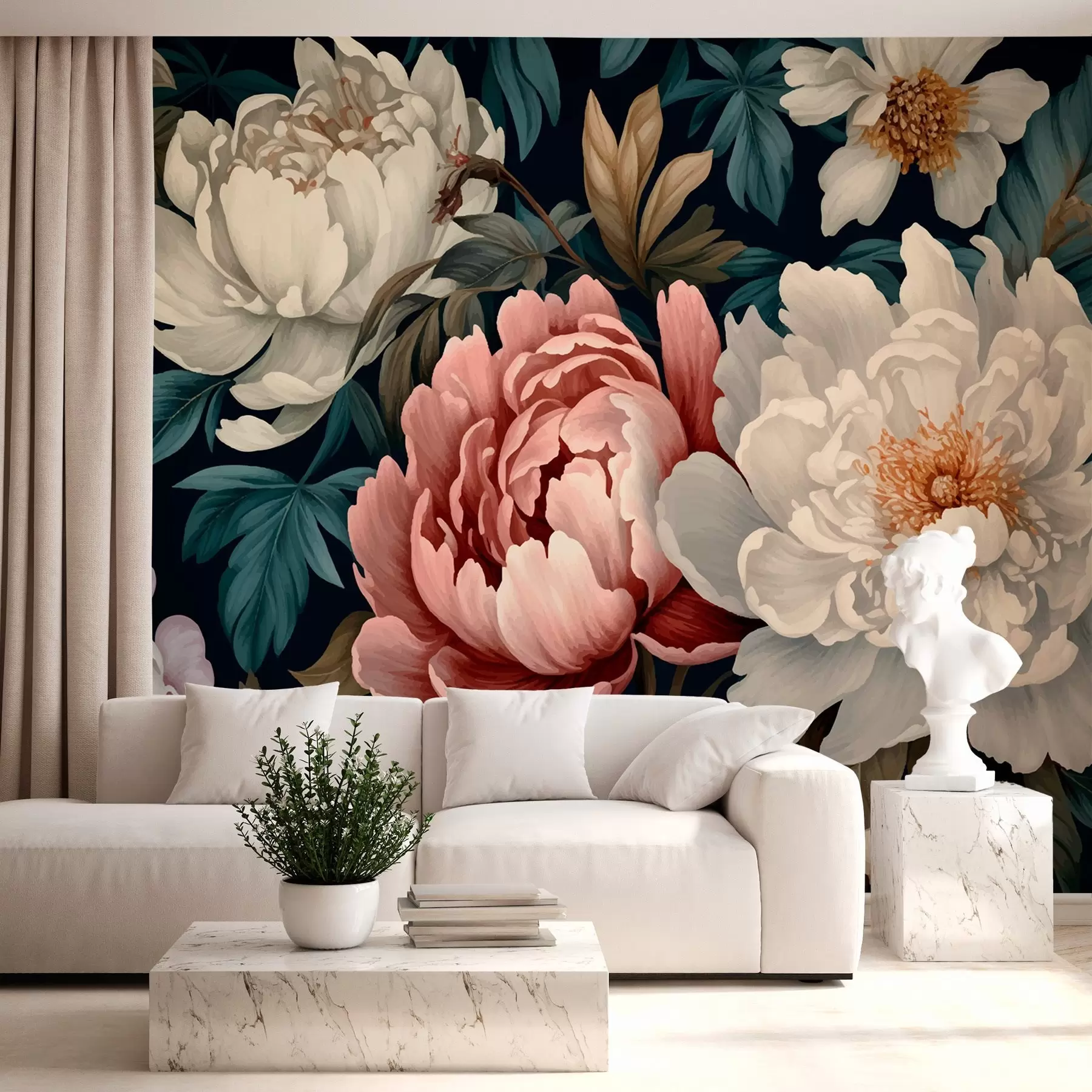 wall murals Peonies w01845