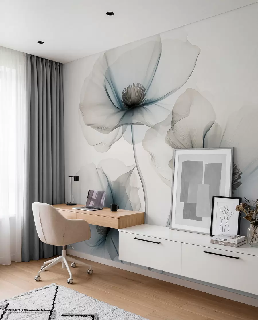 wall murals Ethereal Blooms w01981