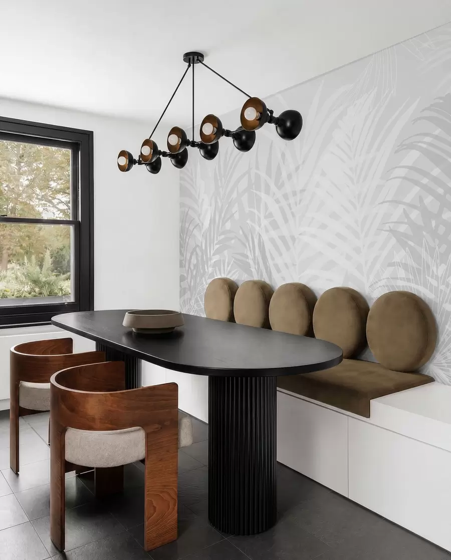 wall murals Trendy tropical leaves gray color w02026v1