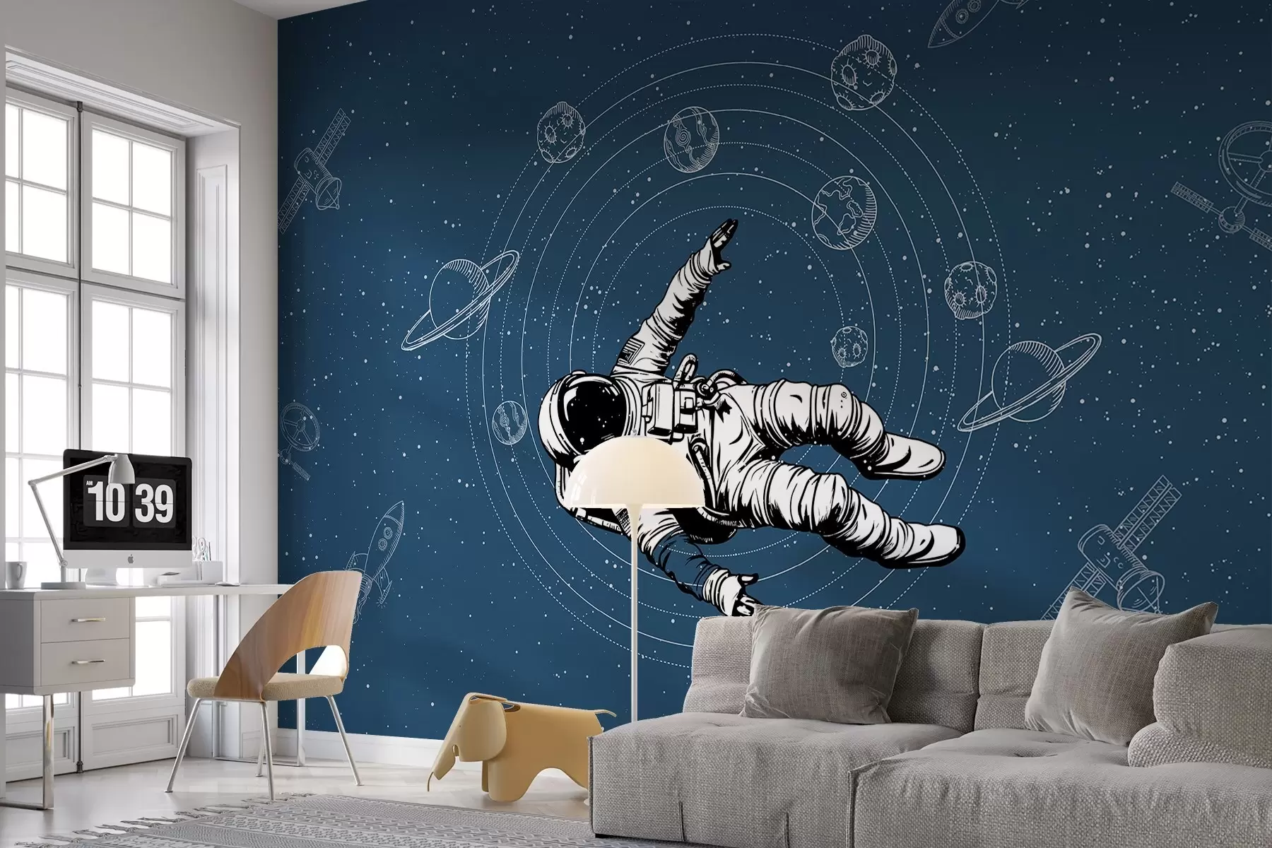 wall murals Astronaut exploring the vast cosmos w00712