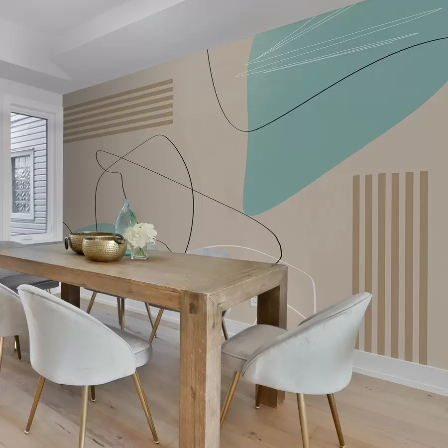 wall murals Abstract shapes in soft colors w00724v2