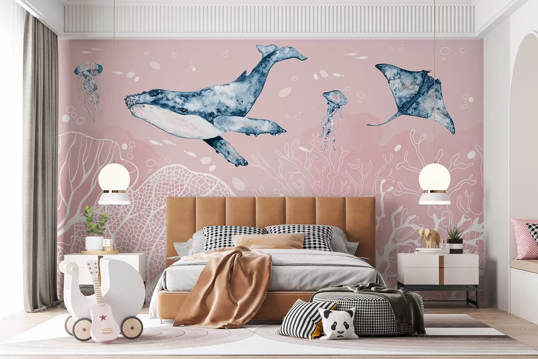 wall murals Underwater scene with gentle giants w00848v2