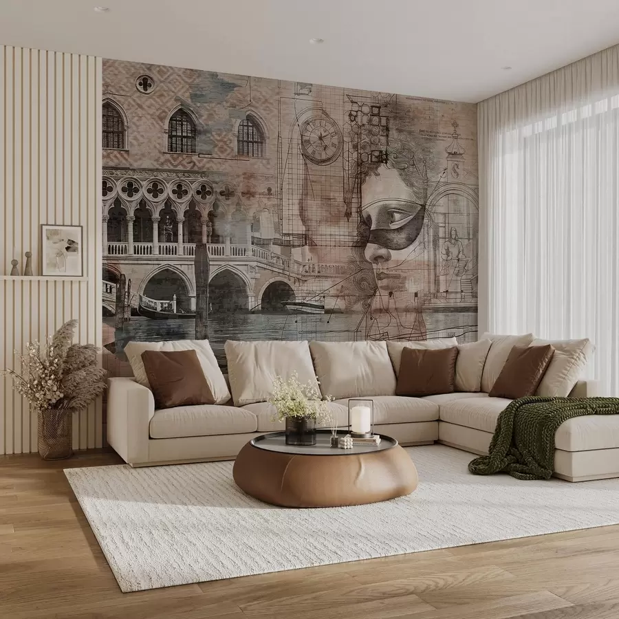 wall murals Venetian architecture and artistic expressions w00873