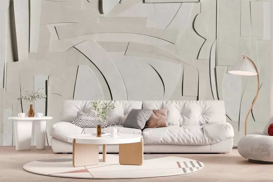 wall murals Relief concrete wall w02110