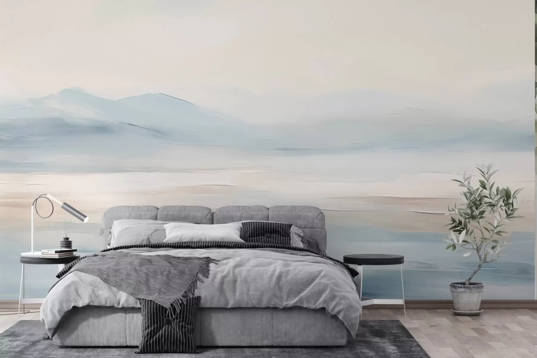 wall murals Painted watercolor landscape w02113