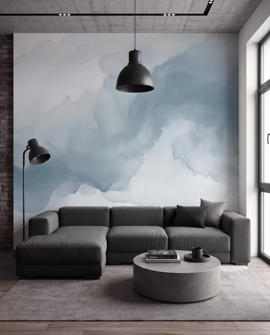 wall murals Abstract dilutions of paint w02114v2