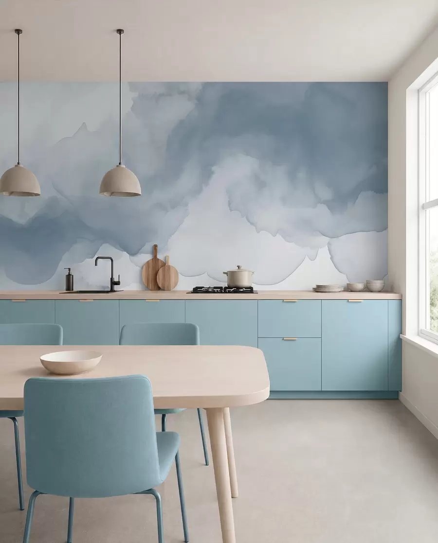 wall murals Abstract dilutions of paint w02114v2