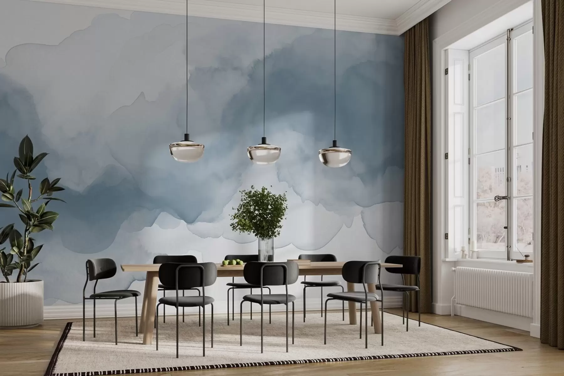 wall murals Abstract dilutions of paint w02114v2