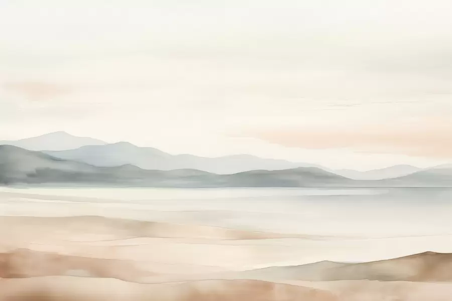 wall murals Painted watercolor landscape w02117