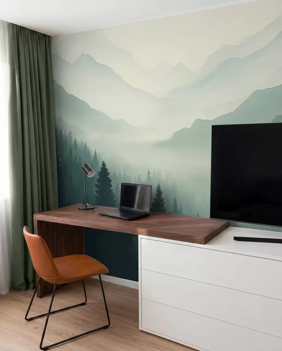 wall murals Forest and mountains w02186