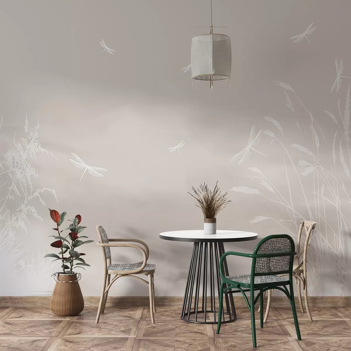wall murals Whispers of nature in soft hues w00558v1