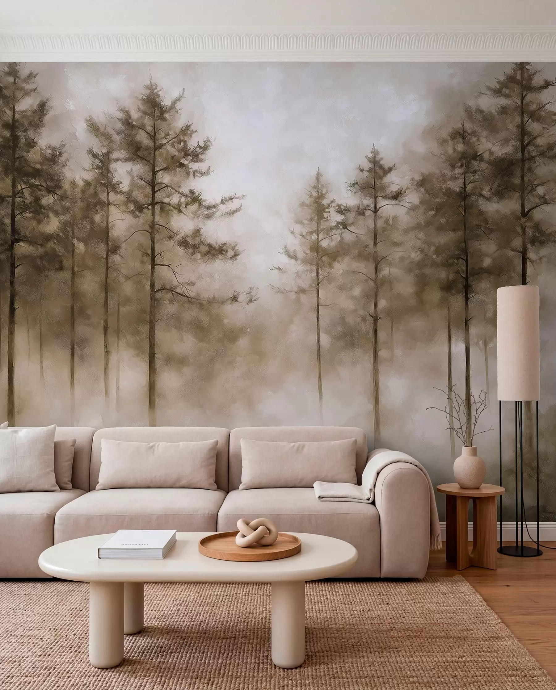 wall murals Pines in Warm Haze w02149v1