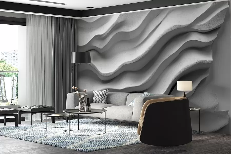 wall murals Сoncrete texture of smooth relief w02233