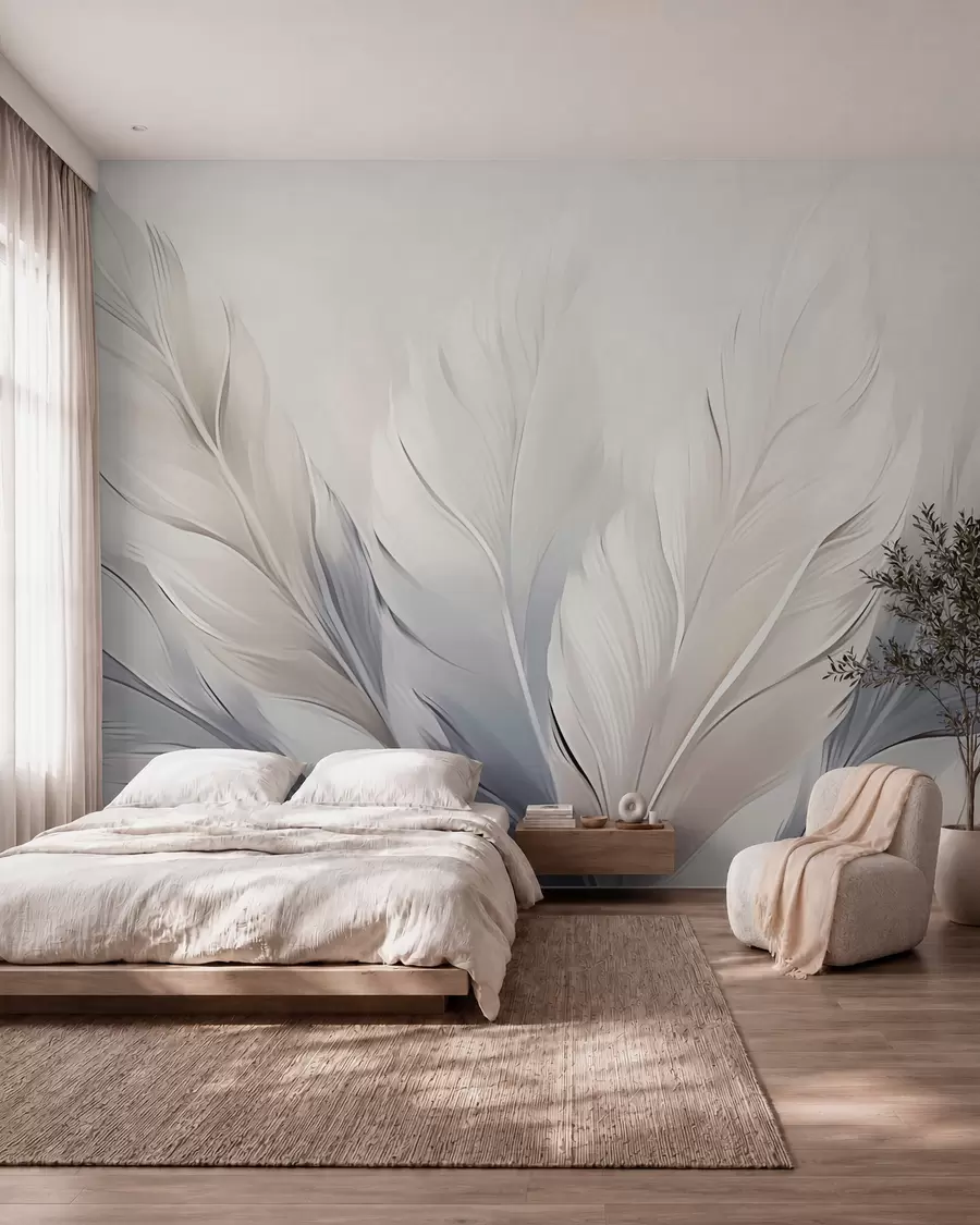 wall murals Airy light feathers w02213