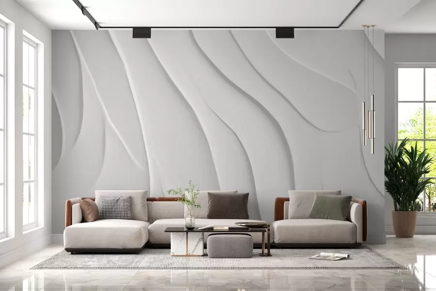 wall murals Light concrete wall effect w02298