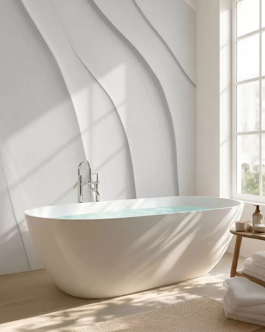 wall murals Folded White Arches w02298