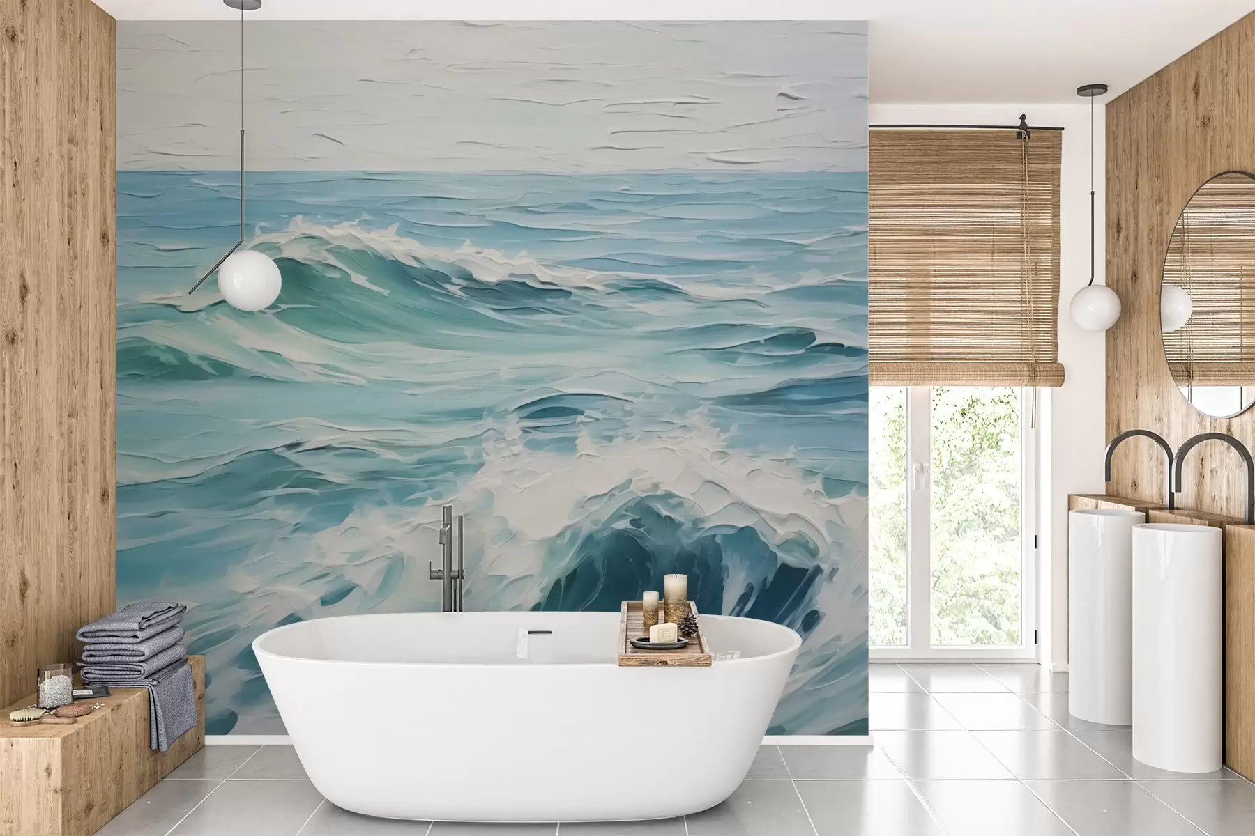 wall murals Sea imitation painting w02326