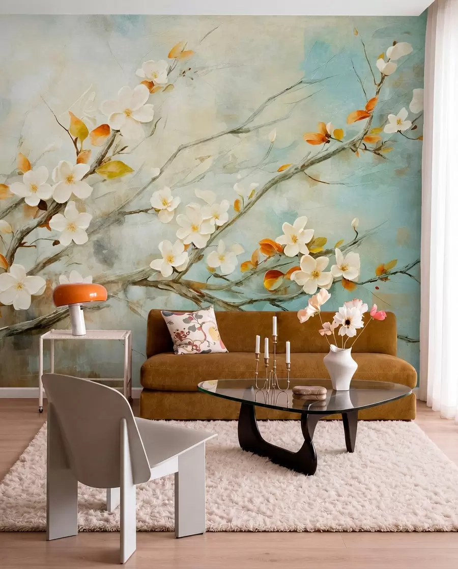 wall murals Birdsong Branches w08444
