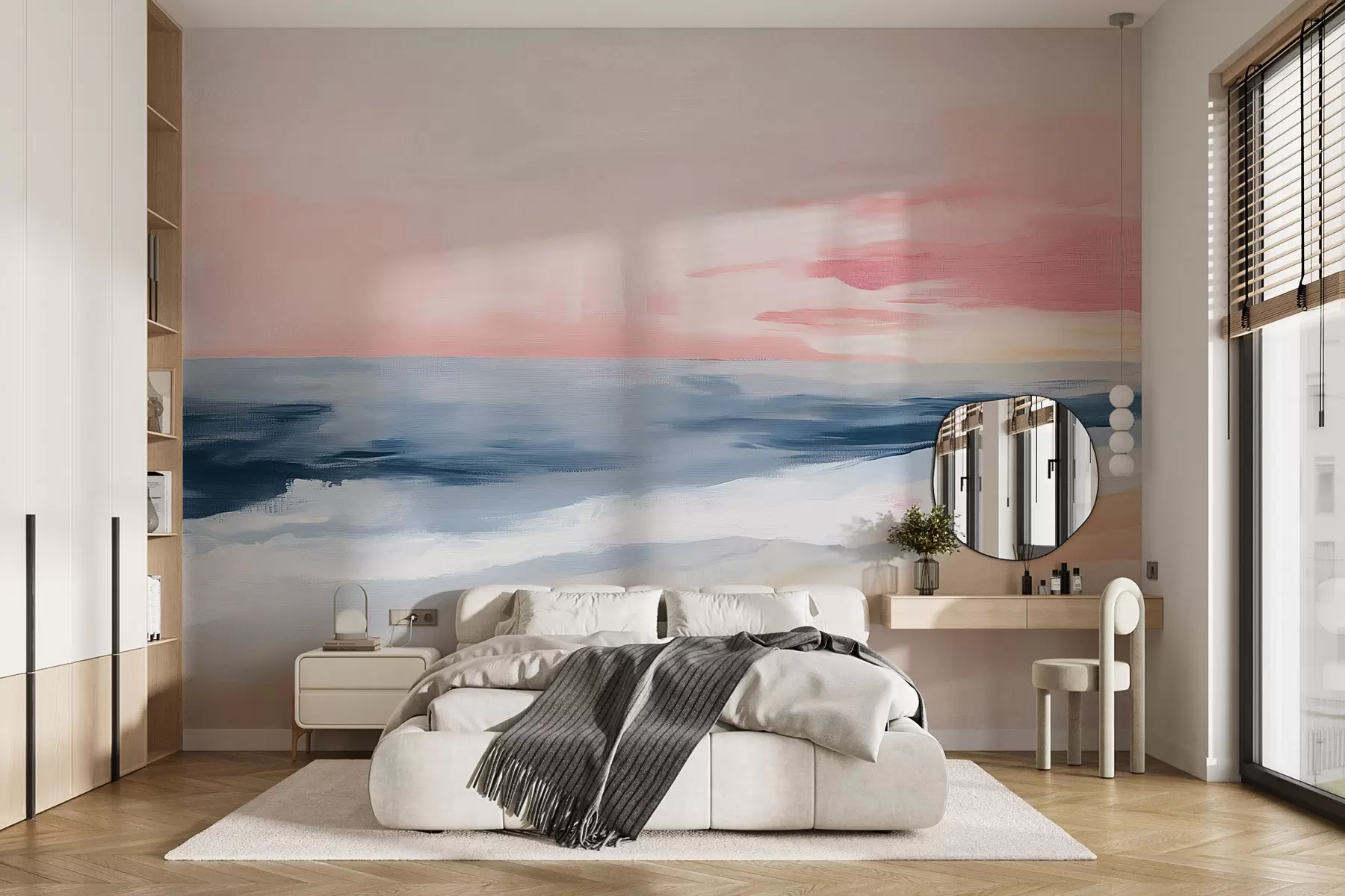 wall murals Gentle sea in the style of acrylic painting w08452