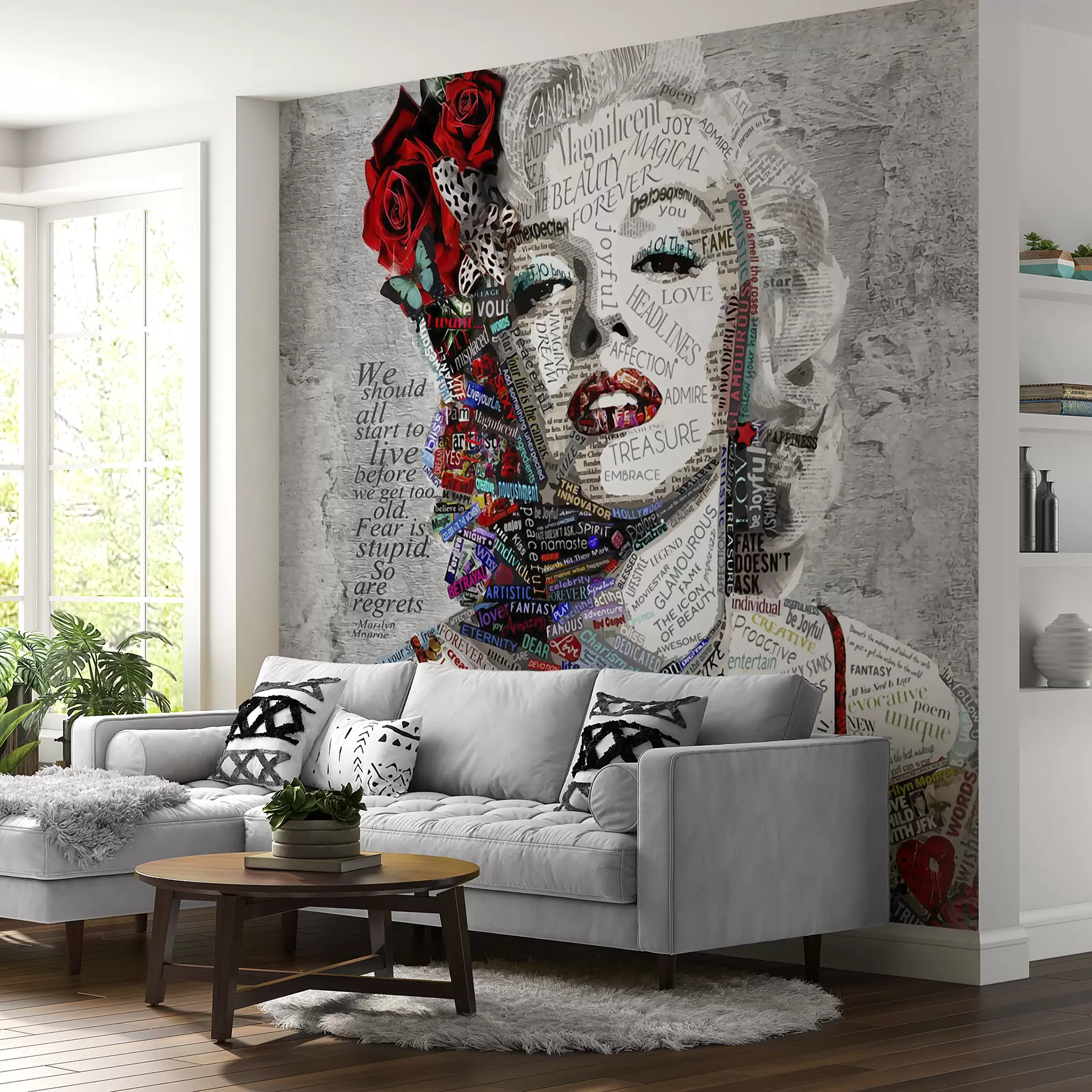 wall murals Abstract portrait of Marilyn Monroe u45698