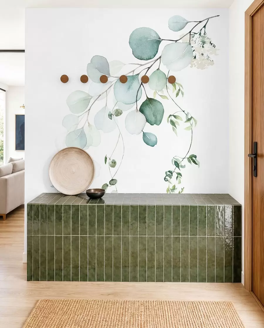 wall murals Branch with leaves u51026