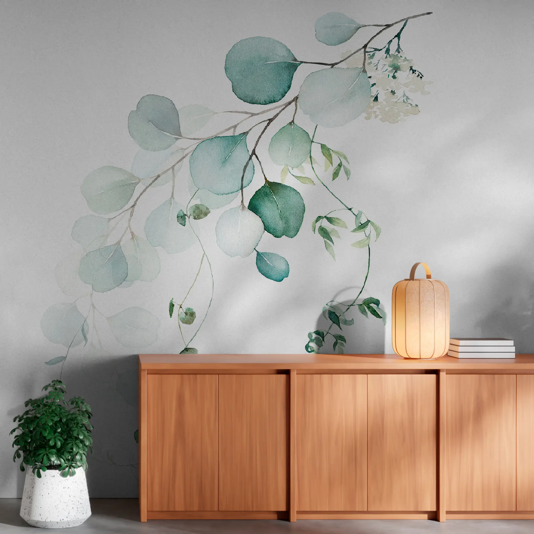 wall murals Branch with leaves u51026