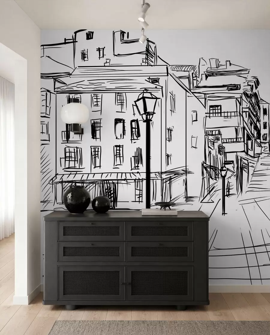 wall murals Building, black e infrastructure u51061