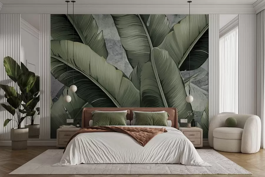 wall murals banana leaves w08511