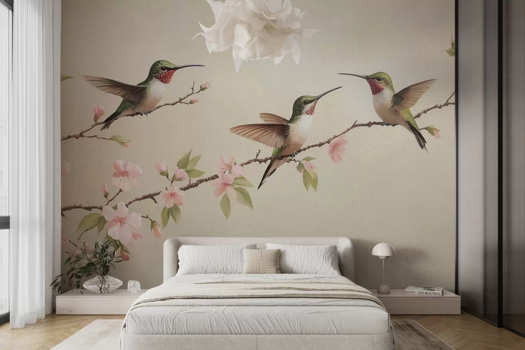 wall murals Three hummingbirds w08515