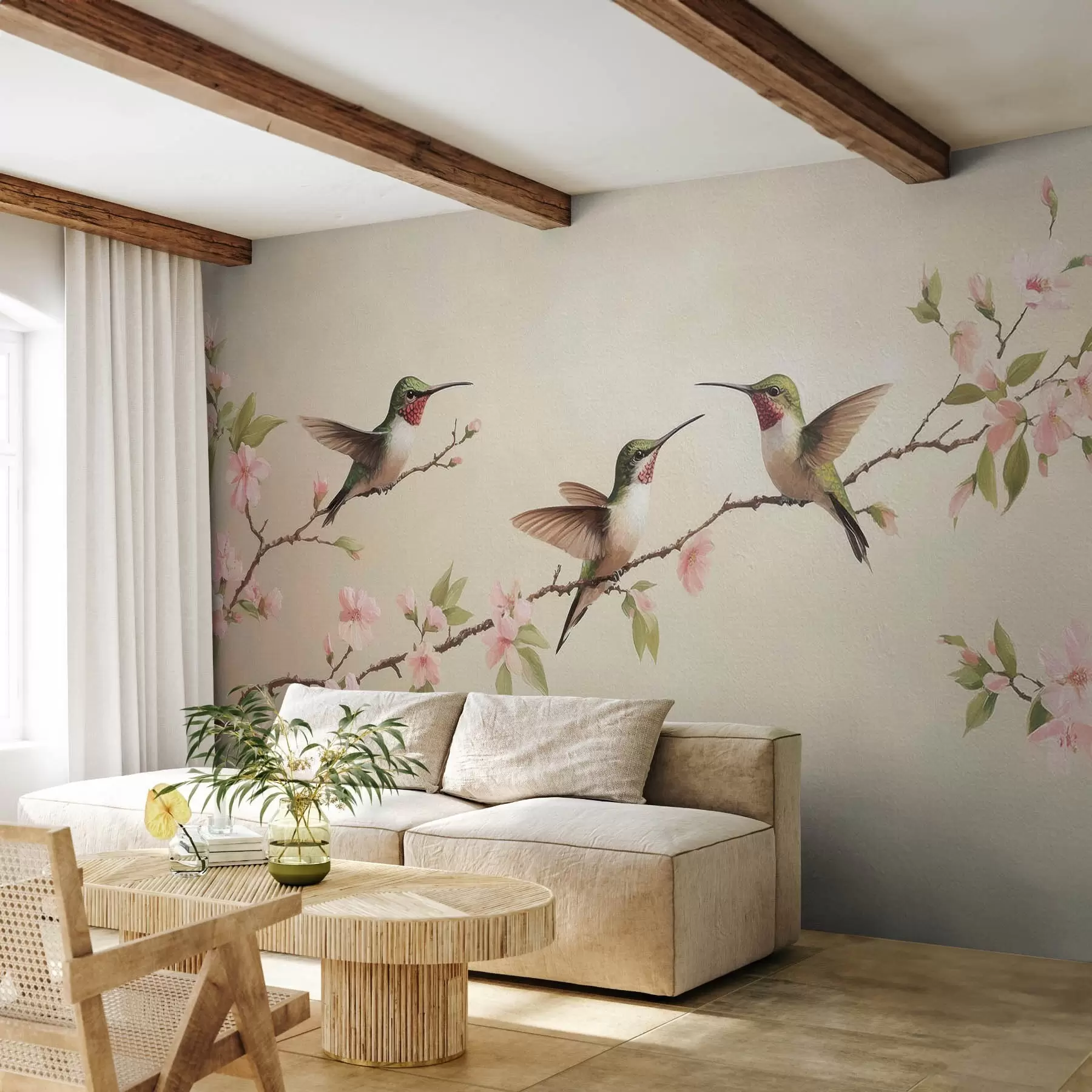 wall murals Three hummingbirds w08515